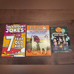 Set of three books- full of jokes and silly questions! For your comedic child!